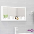 vidaXL Bathroom Mirror High Gloss White 80x10.5x37 cm Engineered Wood