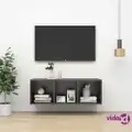 vidaXL Wall-mounted TV Cabinet Grey 37x37x107 cm Engineered Wood