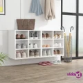vidaXL Shoe Cabinets 2 pcs High Gloss White 52.5x30x50 cm