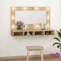 vidaXL Mirror Cabinet with LED Sonoma Oak 90x31.5x62 cm