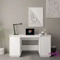 vidaXL Desk White 140x50x75 cm Solid Wood Pine
