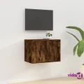 vidaXL Wall Mounted TV Cabinet Smoked Oak 57x34.5x40 cm