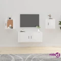 vidaXL Wall Mounted TV Cabinets 2 pcs High Gloss White 40x34.5x40 cm