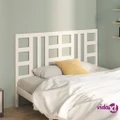 vidaXL Bed Headboard White 141x4x100 cm Solid Wood Pine