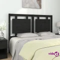 vidaXL Bed Headboard Black 140.5x4x100 cm Solid Wood Pine