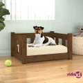 vidaXL Dog Bed Honey Brown 55.5x45.5x28 cm Solid Wood Pine