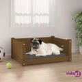 vidaXL Dog Bed Honey Brown 65.5x50.5x28 cm Solid Pine Wood