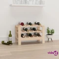 vidaXL Wine Rack 61.5x30x42 cm Solid Wood Pine