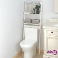 vidaXL Toilet Rack White 63.5x32x179 cm Solid Wood Pine
