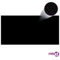 vidaXL Floating Rectangular PE Solar Pool Film 10 x 5 m Black