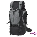 vidaXL Hiking Backpack XXL 75 L Black and Grey
