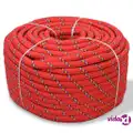 vidaXL Marine Rope Polypropylene 10 mm 50 m Red