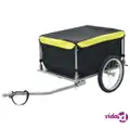 vidaXL Bike Trailer Black and Yellow 65 kg