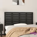 vidaXL Wall Headboard Black 156x3x63 cm Solid Wood Pine