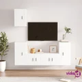 vidaXL 5 Piece TV Cabinet Set White Engineered Wood