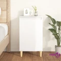 vidaXL Bedside Cabinet High Gloss White 40x35x70 cm Engineered Wood