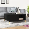 vidaXL Coffee Table Black 80x80x36.5 cm Engineered Wood