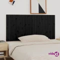 vidaXL Wall Headboard Black 185x3x90 cm Solid Wood Pine