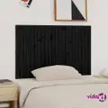 vidaXL Wall Headboard Black 140x3x90 cm Solid Wood Pine