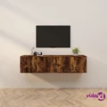 vidaXL Wall-mounted TV Cabinets 2 pcs Smoked Oak 80x34.5x40 cm