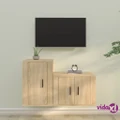 vidaXL 2 Piece TV Cabinet Set Sonoma Oak Engineered Wood