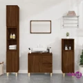 vidaXL Bathroom Cabinet Brown Oak 30x30x190 cm Engineered Wood