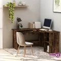 vidaXL Corner Desk Smoked Oak 120x140x75 cm Engineered Wood