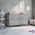 vidaXL Sideboard 2 pcs Concrete Grey 60x35x70 cm Engineered Wood