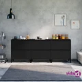 vidaXL Sideboards 3 pcs Black 60x35x70 cm Engineered Wood