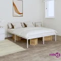 vidaXL Metal Bed Frame White 153x203 cm Queen Size
