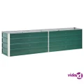 vidaXL Garden Raised Bed Galvanised Steel 240x40x45 cm Green