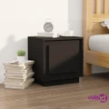 vidaXL Bedside Cabinet Black 44x35x45 cm Engineered Wood