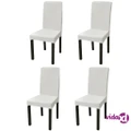 vidaXL Straight Stretchable Chair Cover 4 pcs Cream