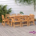 vidaXL 9 Piece Garden Dining Set Solid Wood Acacia