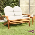 vidaXL Adirondack Garden Bench with Cushions 126 cm Solid Wood Acacia