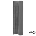 vidaXL Double-Sided Garden Fence 110x300 cm Grey