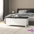 vidaXL Storage Box with Cushion White 105x40x45 cm Engineered Wood