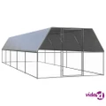 vidaXL Outdoor Chicken Cage 3x10x2 m Galvanised Steel