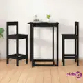 vidaXL Bar Chairs 2 pcs Black 40x41.5x112 cm Solid Wood Pine