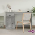 vidaXL Desk with Drawer Grey Sonoma 115x50x75 cm Engineered Wood