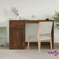vidaXL Desk with Drawer Brown Oak 115x50x75 cm Engineered Wood
