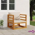 vidaXL Garden Chair with Light Grey Cushions Solid Wood Acacia