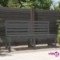 vidaXL Garden Bench Grey 157.5 cm Solid Wood Pine