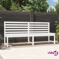 vidaXL Garden Bench White 201.5 cm Solid Wood Pine