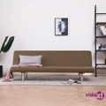 vidaXL Sofa Bed Brown Polyester