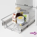 vidaXL Pull-Out Wire Baskets 2 pcs Silver 400 mm