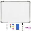 vidaXL Magnetic Dry-erase Whiteboard White 70x50 cm Steel