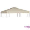 vidaXL Water-proof Gazebo Cover Canopy Replacement 310 g / m² Beige 3 x 3 m
