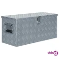 vidaXL Aluminium Box 80x30x35 cm Silver