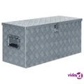 vidaXL Aluminium Box 90.5x35x40 cm Silver